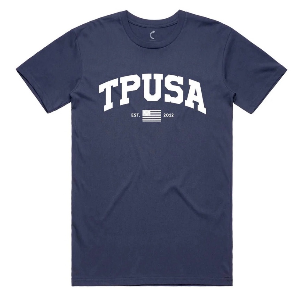 TPUSA Navy Graphic Crew Neck T-Shirt - Men's small
